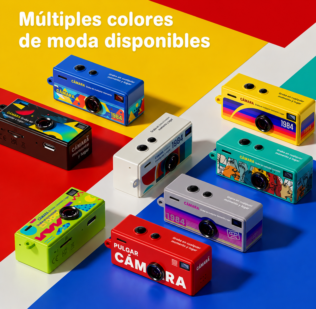 Mini cámara retro - llavero